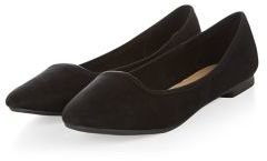 New Look Teens Black Grosgrain Trim Slipper Shoes