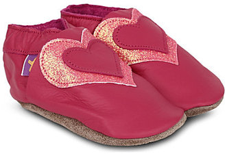 Starchild Glitter heart pram shoes 6 months - 1 year