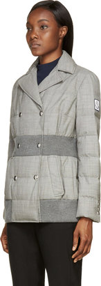 Moncler Gamme Bleu Gray Down Mink-Fur Collar Jacket