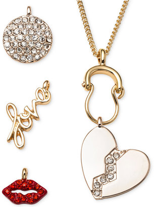 Rachel Roy Gold-Tone Interchangeable Love Pendant Necklace Set
