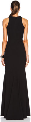 Mason by Michelle Mason Bar Strap Polyamide-Blend Gown in Black