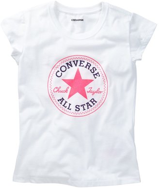Converse Glitter Logo Tee (Big Girls)