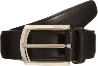 Brioni Men's Smooth Leather Belt-Black