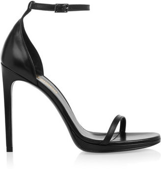 Saint Laurent Jane Leather Sandals - Black