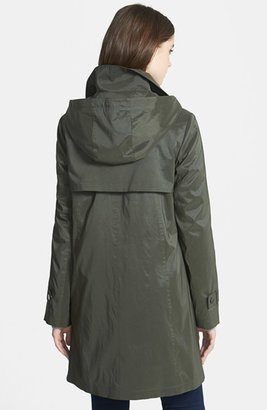 Gallery Petite Women's A-Line Hooded Raincoat