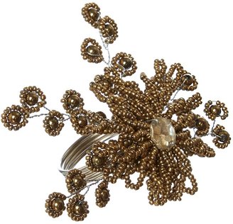 Linea Gold snowflake napkin rings set of 4
