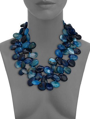 Nest Teal Agate Statement Necklace