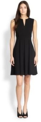 Burberry Flared Notched-Neck Dress