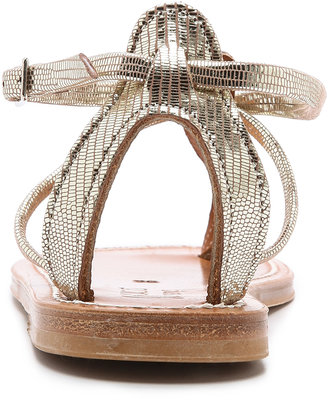 K. Jacques Buffon Metallic Sandals