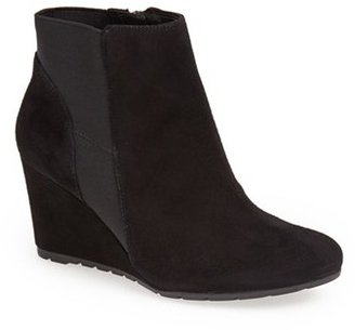 Clarks 'Rosepoint Bell' Suede Wedge Boot (Women)
