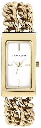 Anne Klein Gold-Tone Chained Stainless Steel Ladies Bracelet Watch