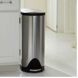 Simplehuman Butterfly Step Trash Can, Stainless Steel