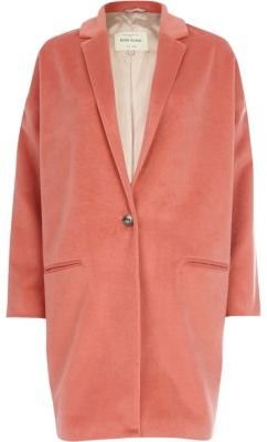 River Island Coral oversized coat