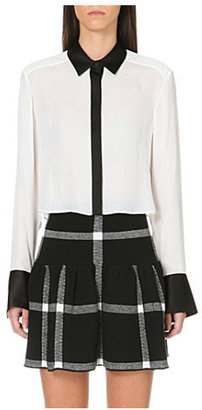 Alice + Olivia Cropped button down shirt