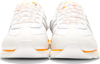 Y-3 White Neon Accent Rhita Sneakers