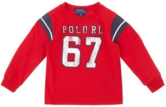 Polo Ralph Lauren Boys 67 graphic t-shirt with stripe shoulders