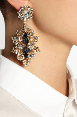 Swarovski Bijoux Heart Gold-plated crystal drop earrings