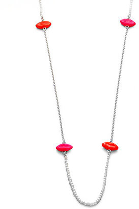 Delfina Delettrez Lips & Pearls Station Chain Necklace
