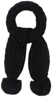 Star by Julien Macdonald Designer black jewel embellished cable knit scarf