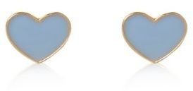 River Island Light blue heart stud earrings