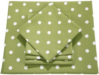 Polka Dot Rectangular Tablecloth + 4 Napkins