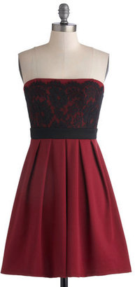 Mystic Fashion Obviously Adorable Dress in Burgundy