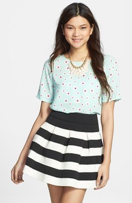 Soprano Textured Stripe Full Skirt (Juniors)
