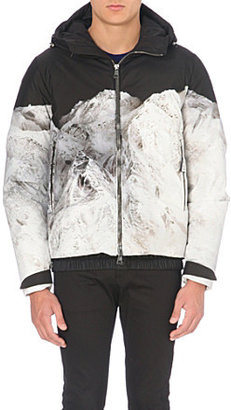 Moncler Mountain-print hood jacket