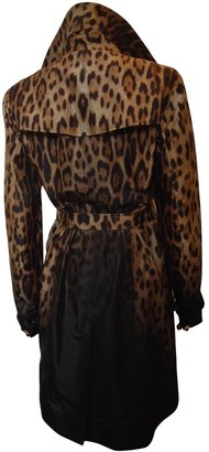 Roberto Cavalli Leopard print Silk Trench coat