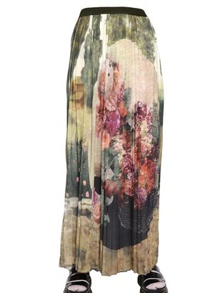 Antonio Marras Floral Printed Techno Jersey Skirt