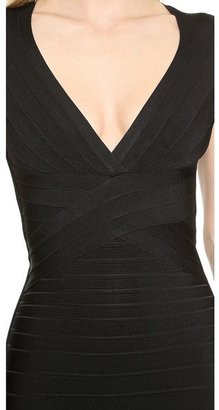 Herve Leger Sleeveless Roma Gown