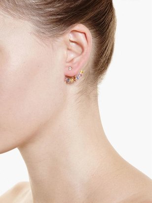Yvonne Léon 18k Gold and Rainbow Sapphire Lobe Earring