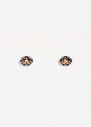 Vivienne Westwood Embossed Logo Stud Earrings