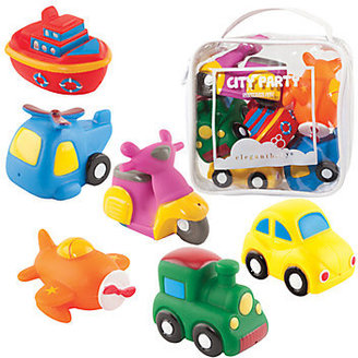 Elegant Baby Six-Piece City Party Squirties Bath Toys