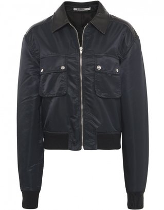 Alexander Wang Women's T by Leather Panelled Crop Jacket