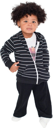 American Apparel Kids Striped Fleece Zip Hoodie