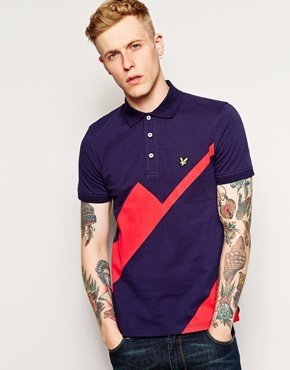 Lyle & Scott Polo with Turnberry Graphic - Deep indi