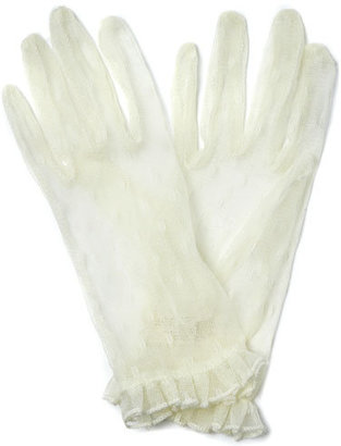 Monsoon Spot Lace Gloves With Frill