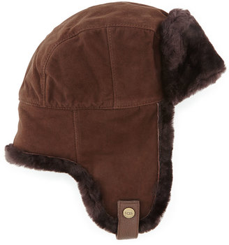UGG Shearling Trapper Hat, Chocolate