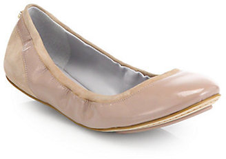 Cole Haan Avery Suede & Patent Leather Ballet Flats