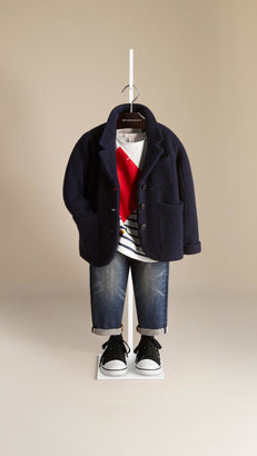 Burberry Knitted Wool Cashmere Cardigan Blazer