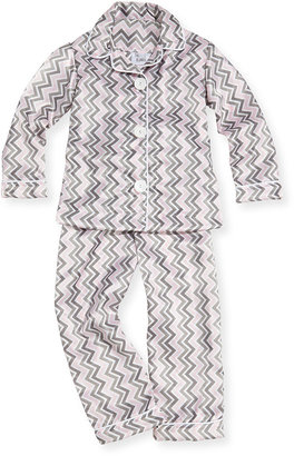 Swankie Blankie Chevron Plush Robe & Satin Pajamas