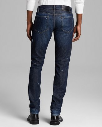 Public School Jeans - Torn and Patched Slim Fit in Indigo
