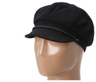 Hat Attack Newsboy Cap w/ Chain Detail (Black) - Hats
