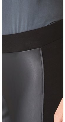 Velvet Leticia Leggings with Faux Leather Detail