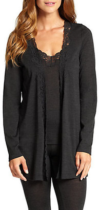Hanro Downtown Lace-Trimmed Cardigan