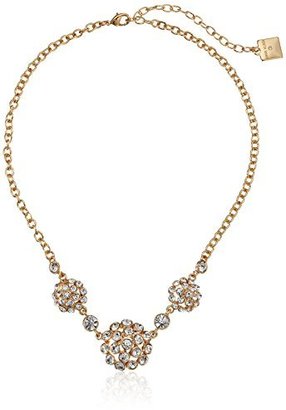 Anne Klein Dandelion Fields" Gold-Tone and Crystal Cluster Petite Frontal Necklace