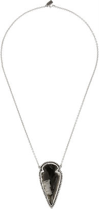 Pamela Love Arrowhead silver obsidian necklace