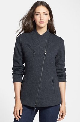 Eileen Fisher Asymmetrical Zip Wool Blend Shaped Jacket (Online Only)