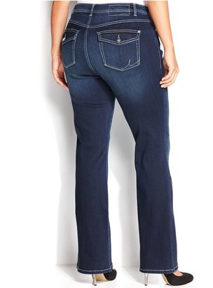 INC International Concepts Plus Size Tummy-Control Spirit Wash Bootcut Jeans, Only at Macy's